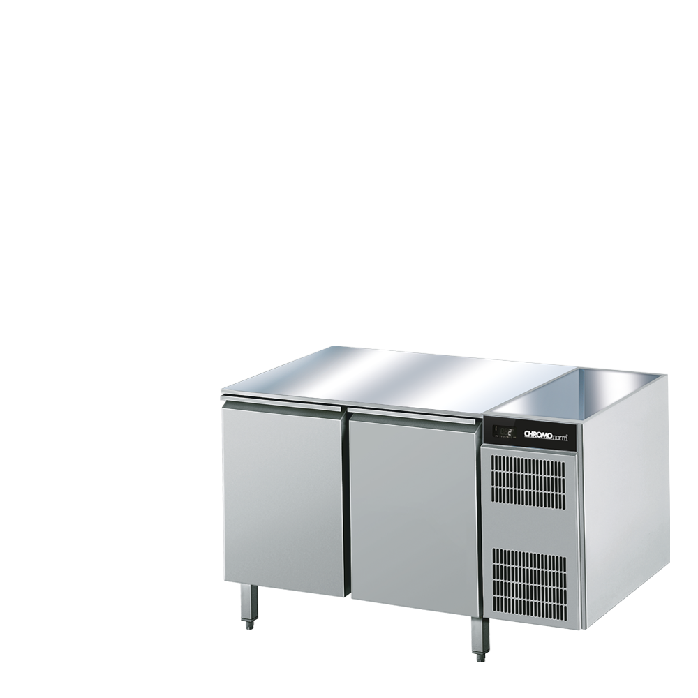 Bäckerei-Kühltisch EN4060, 2 Türen, ohne Tischpl, (H 800mm), Steckerfertig