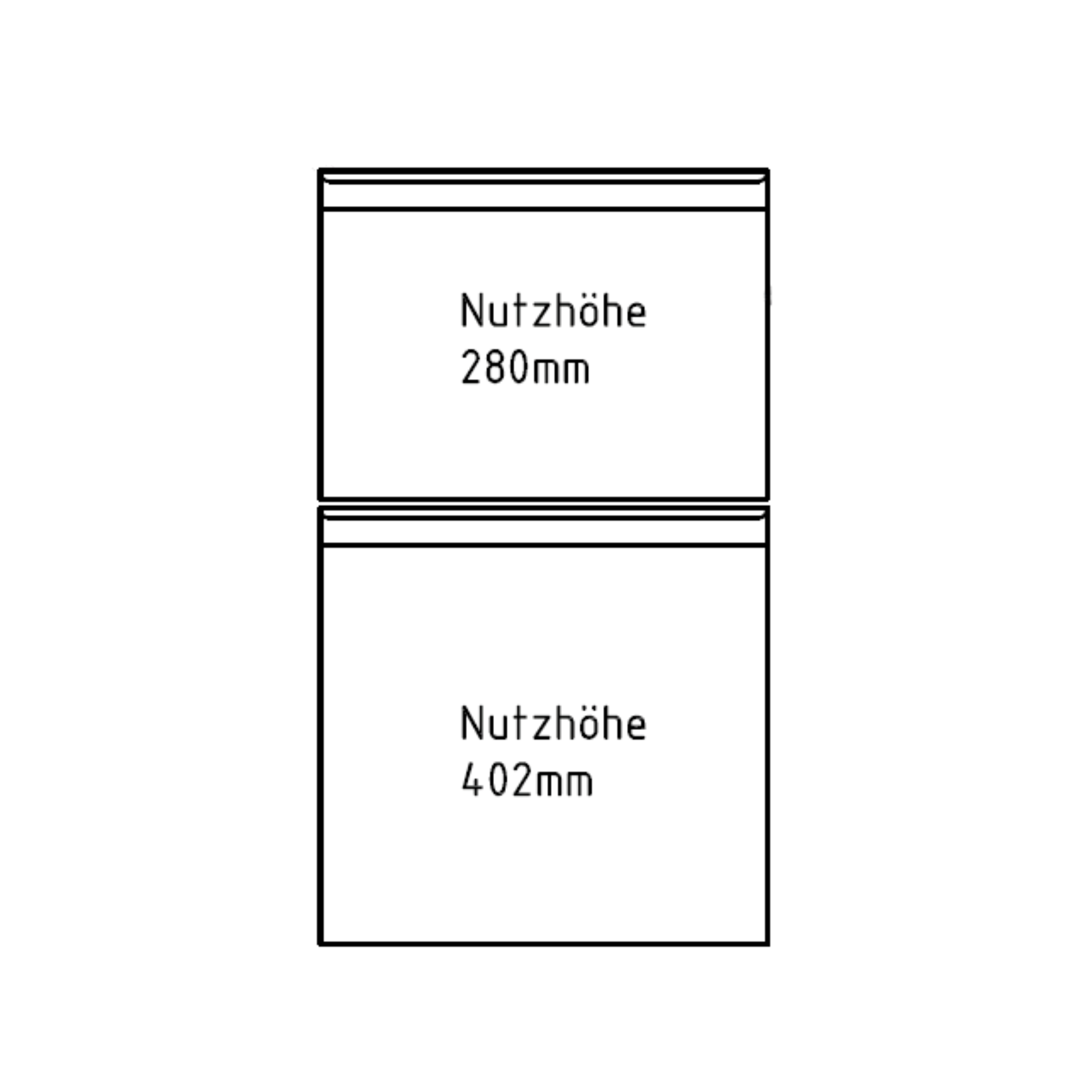 Schubladen 1/3 + 2/3 für Getränketheken