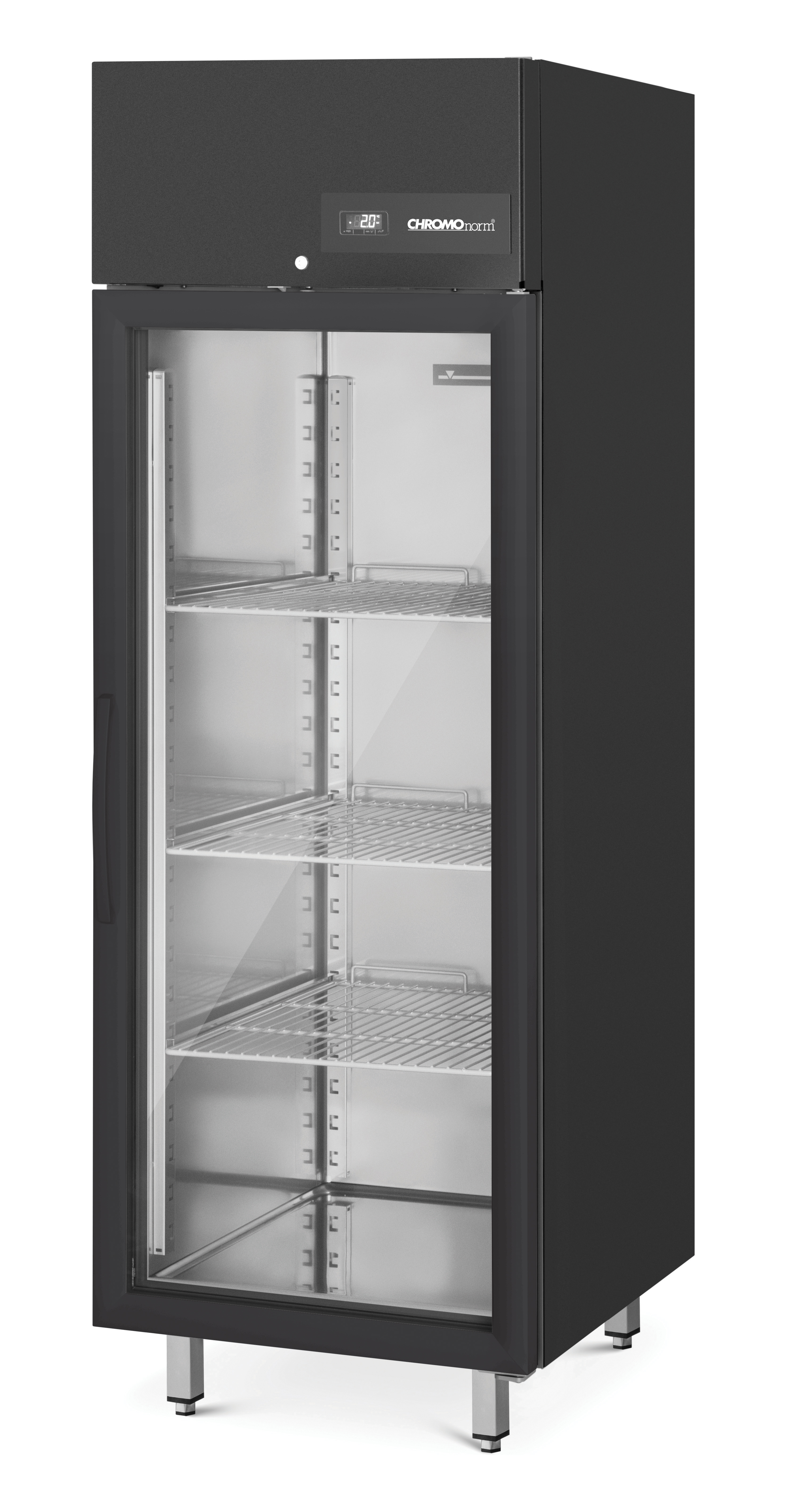 STAR-BLACK - Kühlschrank BR650 GN 2/1, Steckerfertig mit Glastür