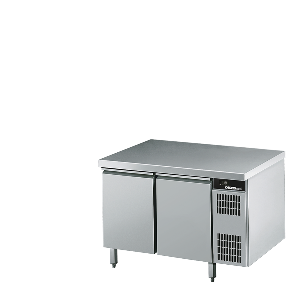 Tiefkühltisch GN 1/1, 2 Türen, mit Tischpl. allseits ab, Zentralkühlung