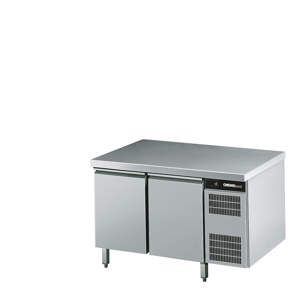 Bäckerei-Tiefkühltisch EN4060, 2 Türen, mit Tischpl, allseits ab, Steckerfertig