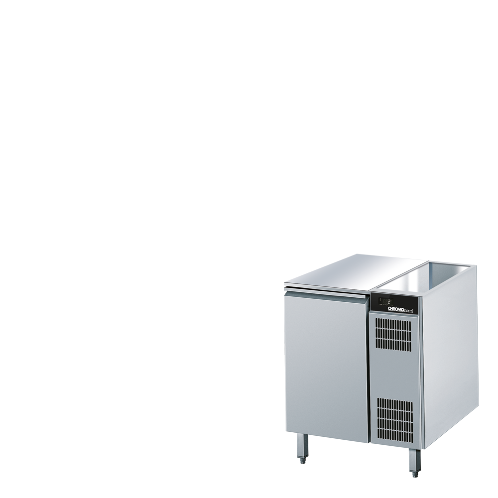 Kühltisch GN 1/1, 1 Tür, ohne Tischpl. (H 800mm), Zentralkühlung