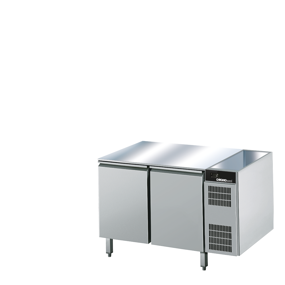 Kühltisch GN 1/1, 2 Türen, ohne Tischpl, (H 800mm), Zentralkühlung