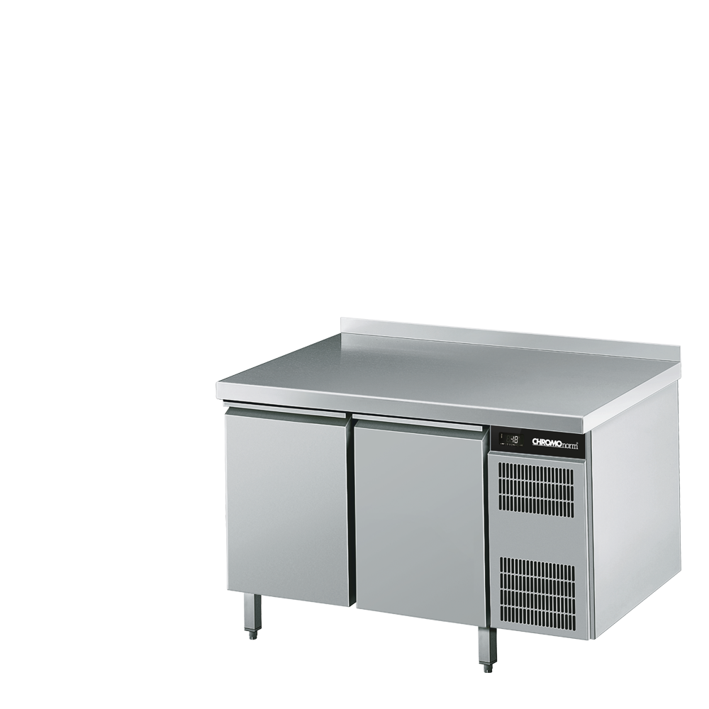 Bäckerei-Tiefkühltisch EN4060, 2 Türen, mit Tischpl, hinten auf, Steckerfertig