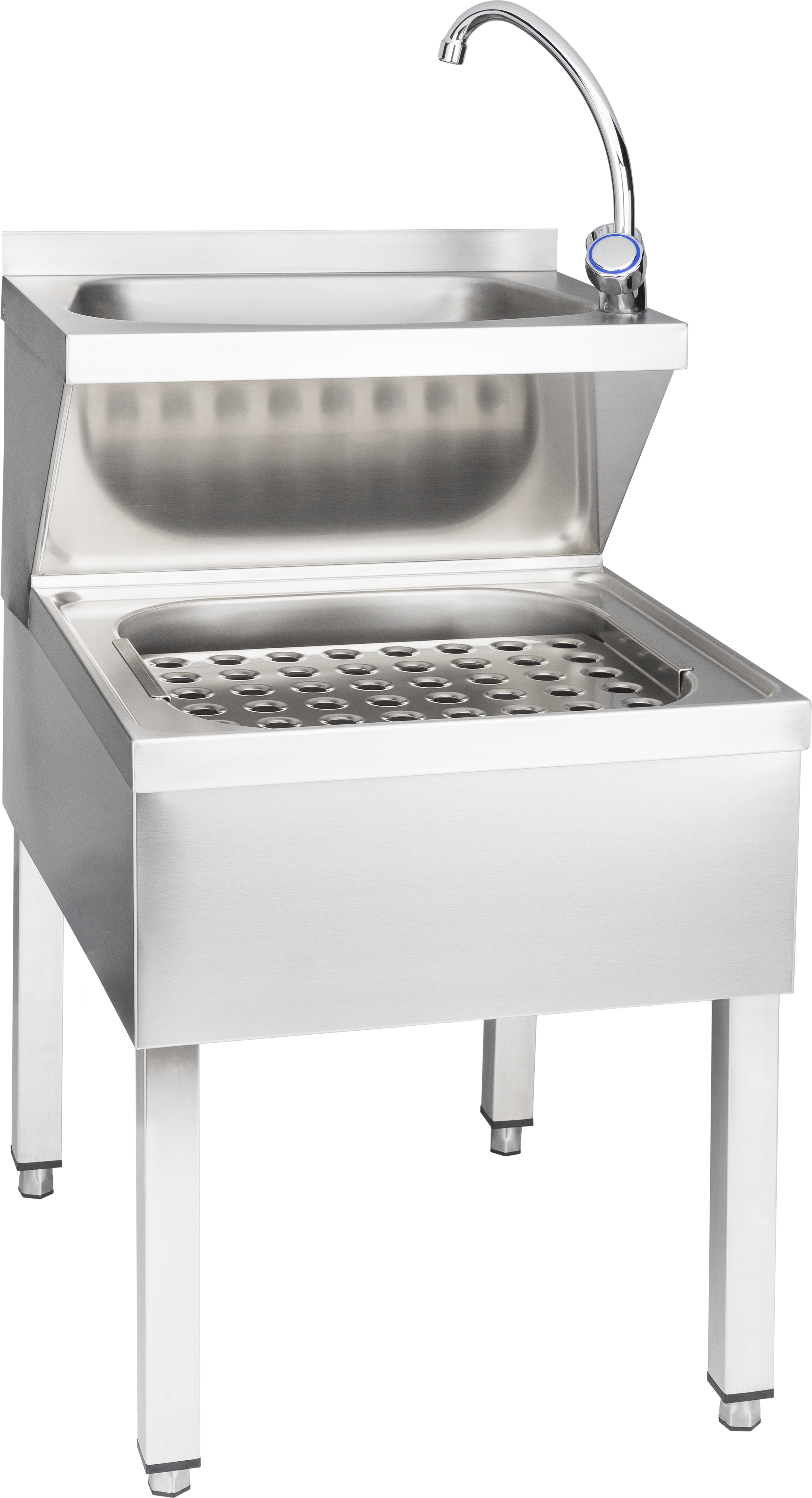 Ausguss-Handwasch-Kombination -Tiefe 600mm Länge 500mm Höhe 850mm Standausführung und Wandausführung